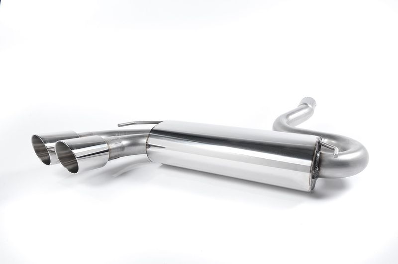 Downpipe-back Resonated (quieter). Polished OEM-Style Tips. Requ