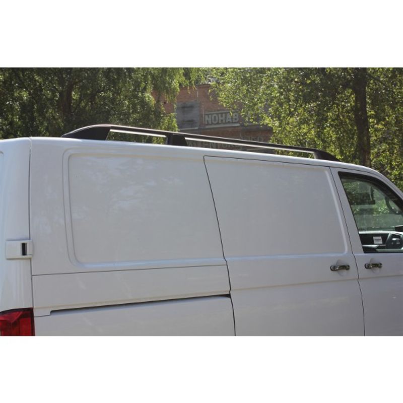 Takrails i svart Aluminium/Plast till VW Transporter T6 L2 2016-