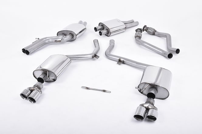 Hovedbilde Cat-back EC-Approved. Quad Polished Tips.