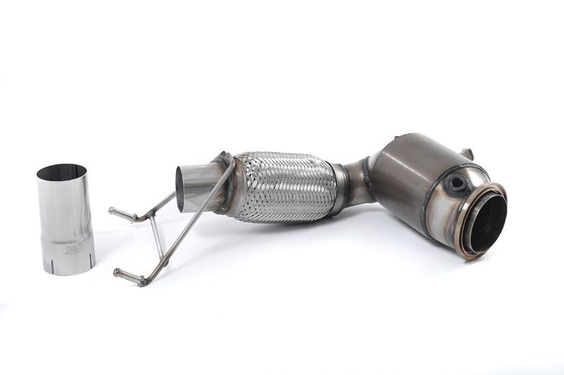 Large Bore Downpipe with Hi-Flow Sports Catalyst (For OE Cat-Bac