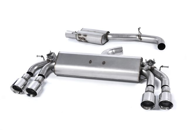 Hovedbilde Cat-back Resonated (quieter). Quad Round Polished Tips This prod