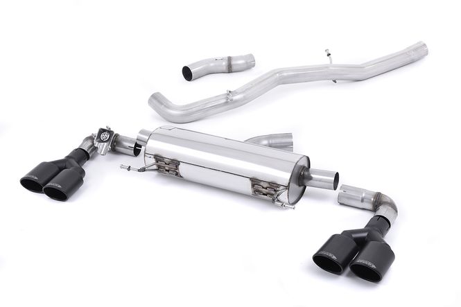 Hovedbilde Cat-back Non-resonated (louder). Quad Cerakote Black Oval Tips