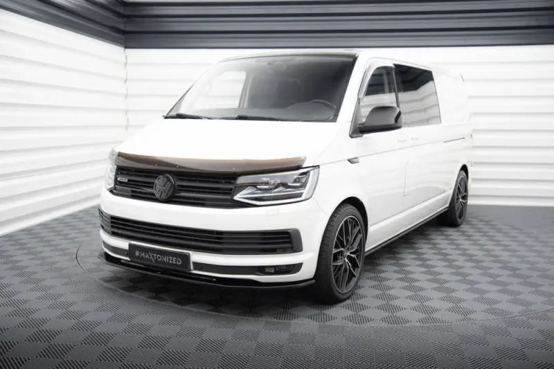 Maxton Front spoiler CUP v2 Spoiler leppe VW T6 Svart ABS