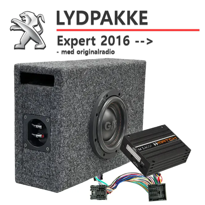Hovedbilde Match Lydoppgraderingspakke Peugeot Expert Plug and Play. Passer