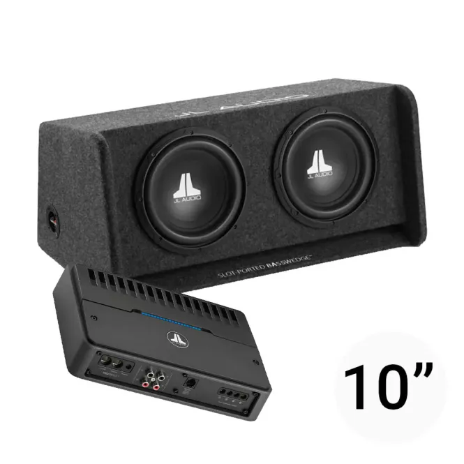 Hovedbilde JL Audio 2x10`` basspakke Basspakke med 2x10`` kasse og forsterker på 500W RMS