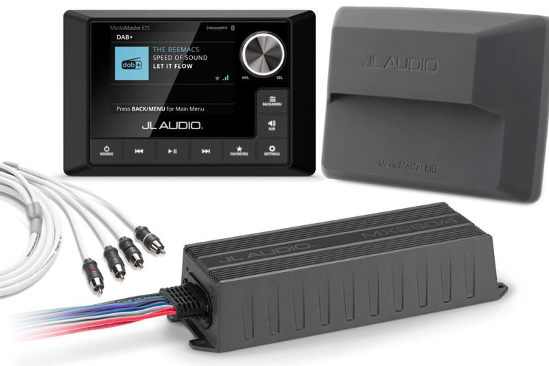 JL Audio DAB+ Pakke Premium Spiller-Forsterker-Antenne, signalkabler