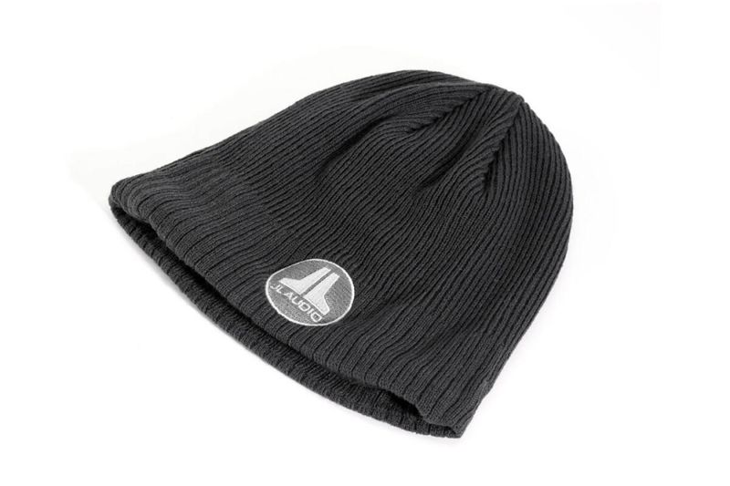 JL Audio - Beanie/Lue Grå 100% syntetisk lue med rund logo 
