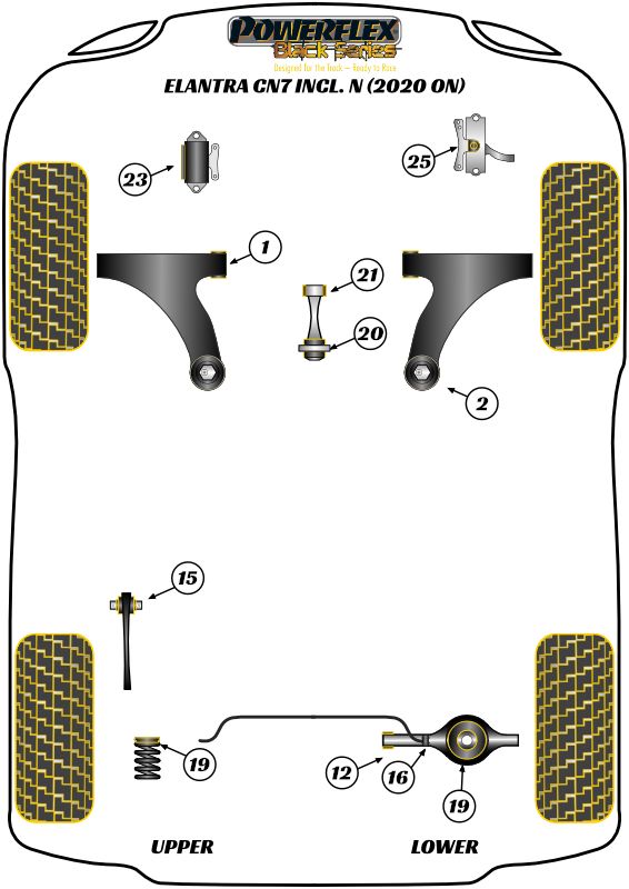 Rear Upper and Lower Spring Isolator Pads