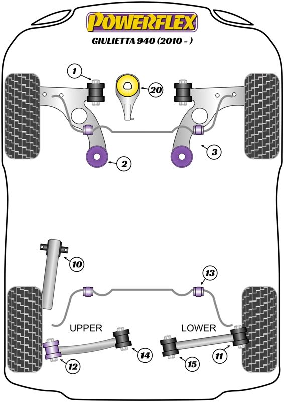Rear Trailing Arm to Hub Upper Bush
