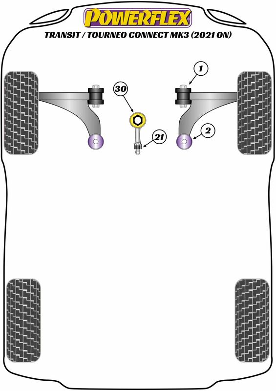 Front Wishbone Rear Bush, Caster Adjustable