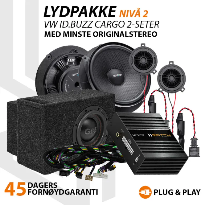 Hovedbilde Match Lydoppgraderingspakke VW ID.Buzz Cargo 2-seter