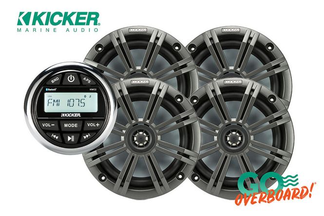 Hovedbilde Kicker båtstereopakke 2 KMC2 + 2par KM654