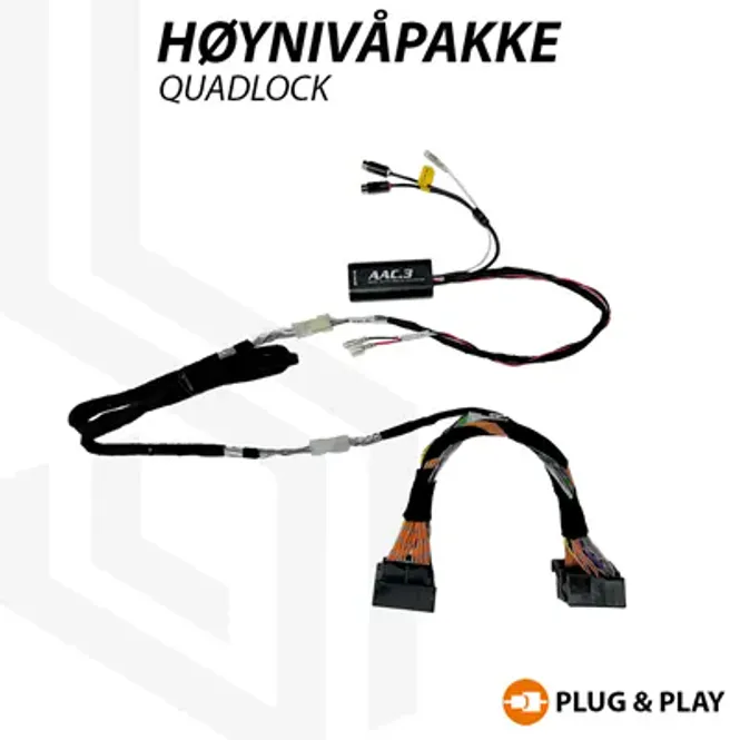 Hovedbilde Høynivåpakke Quadlock 5.5 meter For uttak av høynivåsignal fra originalspiller