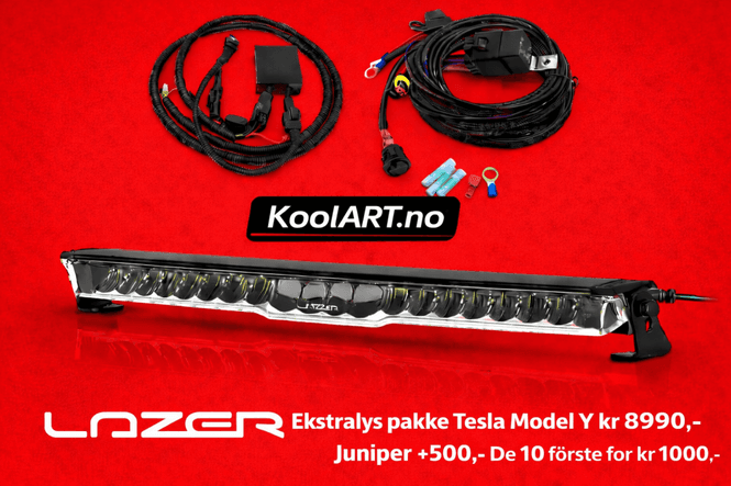 Hovedbilde Ekstra lys pakke Tesla Model Y og Mode 3 