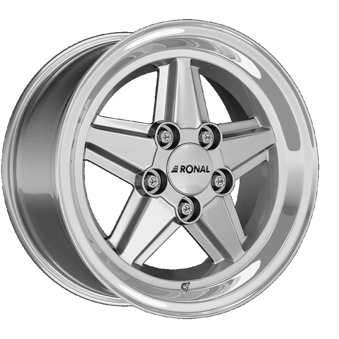 Hovedbilde Ronal R9 7x15 et23 5x112 Silver-Rim Lip Cut (750 Kg)