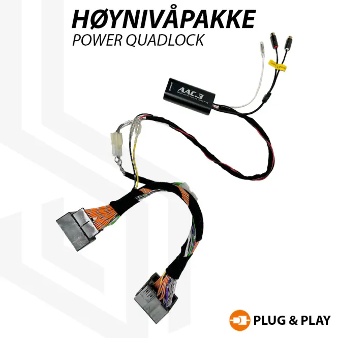 Hovedbilde Høynivåpakke Power Quadlock For uttak av høynivåsignal fra originalspiller